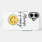Radiant "Always Happy" Smiley Phone Case - Modern  (Rückseite (Horizontal))
