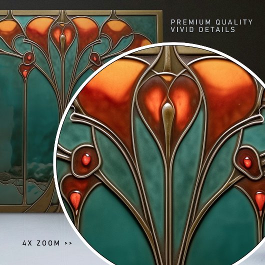 Radiant Amber Bloom Fliese