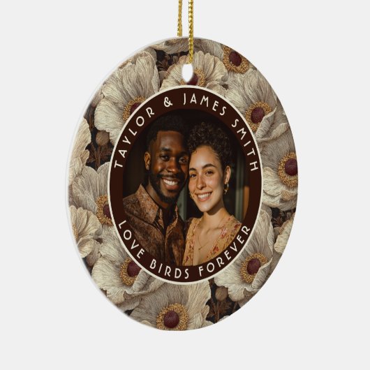 Radiant Anemones Accent Spring Wedding Keramik Ornament (Rechts)