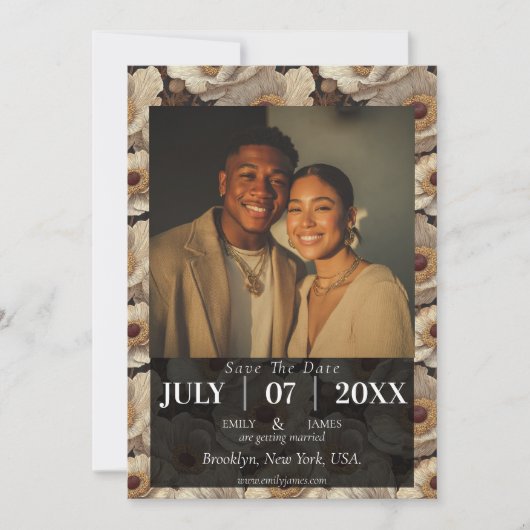 Radiant Anemones Fantasy Fall Wedding Save The Date (Vorderseite)