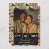 Radiant Anemones Fantasy Fall Wedding Save The Date (Vorne/Hinten)