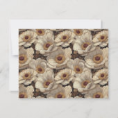 Radiant Anemones Themed Barn Wedding RSVP Karte (Rückseite)