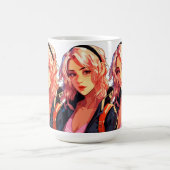 Radiant Anime Girl: Schöne Manga Kunst Kaffeetasse (Mittel)