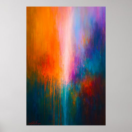 Radiant Ascent - Abstrakte Tropfen Poster (Vorne)