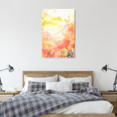 Radiant Beginns: Sonnenaufgang, Berge, Blume Leinwanddruck (Insitu (Schlafzimmer))
