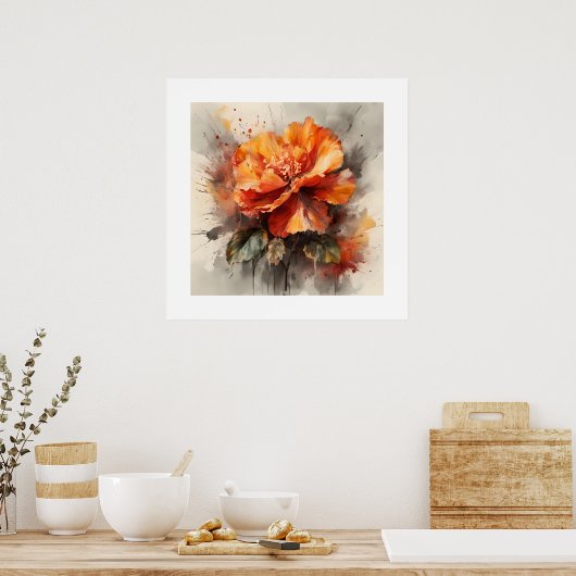 Radiant Begonia Bloom Poster (Küche)