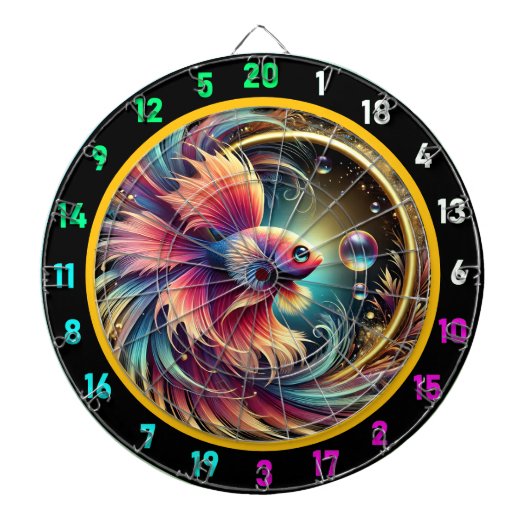 Radiant Betta Glow Dartboard Dekoration Dartscheibe (vorne)