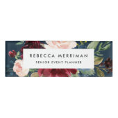 Radiant Bloom | Aquarellblume Namenschild (Vorderseite)