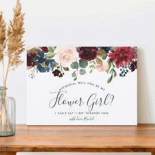 Radiant Bloom be my Flower Girl Card Einladung