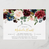 Radiant Bloom Brautparty Folieneinladung (Vorderseite)