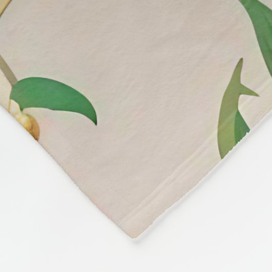 Radiant Bloom: Eine lebendige rote und gelbe Blüte Fleecedecke (Ecke)