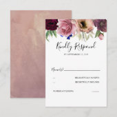 Radiant Bloom Elegant Floral Wedding RSVP Karte (Vorne/Hinten)