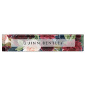 Radiant Bloom | Elegante Wasserfarben Namensplakette (Vorderseite)