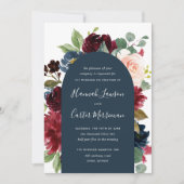 Radiant Bloom Floral Arch Wedding Einladung (Vorderseite)