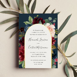 Radiant Bloom Floral Arch Wedding Folieneinladung