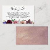 Radiant Bloom Floral Hochzeit wünschend gut Begleitkarte (Vorne/Hinten)