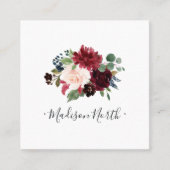 Radiant Bloom | Floral Quadratische Visitenkarte (Vorderseite)