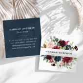 Radiant Bloom | Floral Quadratische Visitenkarte