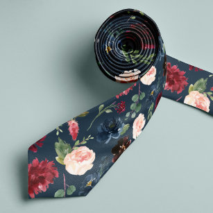 Radiant Bloom   Grosses Blumengewächse Gemustert Krawatte