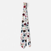 Radiant Bloom | Grosses Blumengewächse Gemustert Krawatte (Vorderseite)