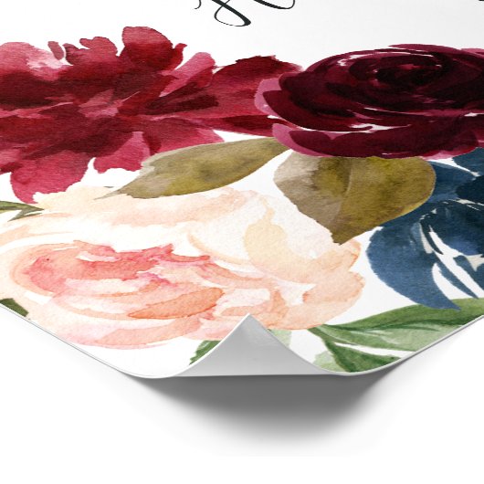 Radiant Bloom Hochzeitfeier Poster (Ecke)