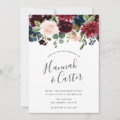 Radiant Bloom | Jewel Tone Floral Wedding Einladung (Vorderseite)