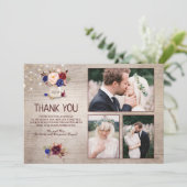 Radiant Bloom Mason Jar Wedding Vielen Dank Foto Dankeskarte (Stehend Vorderseite)