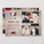 Radiant Bloom Mason Jar Wedding Vielen Dank Foto Dankeskarte (Vorne/Hinten)