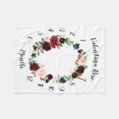 Radiant Bloom Monthly Baby Milestone Fleecedecke (Vorderseite (Horizontal))
