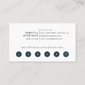 Radiant Bloom Navy & Burgundy Bloral Treuekarte (Rückseite)