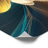 Radiant Bloom of Ethereal Petals in Light Poster (Ecke)