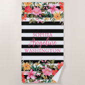 Radiant Bloom Personalisiert Strandtuch (Vorderseite)