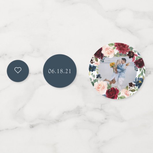 Radiant Bloom Personalisiert Wedding Konfetti (Rückseiten)