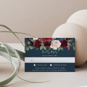 Radiant Bloom RSVP Card mit Essensauswahl Karte