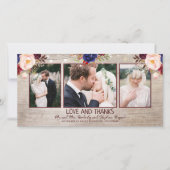 Radiant Bloom Rustic Country Wedding Dankeskarte (Vorderseite)