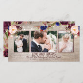 Radiant Bloom Rustic Country Wedding Dankeskarte (Vorne/Hinten)