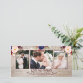 Radiant Bloom Rustic Country Wedding Dankeskarte (Stehend Vorderseite)