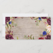 Radiant Bloom Rustic Country Wedding Dankeskarte (Rückseite)