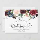 Radiant Bloom sei meine Bridesmaid-Karte Einladung (Vorderseite)