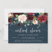 Radiant Bloom Virtual Bridal oder Babydusche Einladung (Vorderseite)