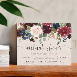 Radiant Bloom Virtual Bridal oder Babydusche Einladung