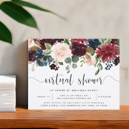 Radiant Bloom Virtual Bridal oder Babydusche Einladung