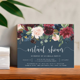Radiant Bloom Virtual Bridal oder Babydusche Einladung