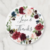 Radiant Bloom Wasserfarbe Blumenzehen Vielen Dank Geschenkanhänger (Vorderseite)