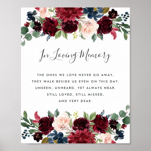 Radiant Bloom Wedding Memorial Poster (Vorne)