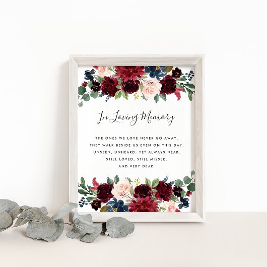 Radiant Bloom Wedding Memorial Poster