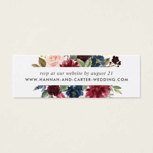 Radiant Bloom Wedding Website RSVP Cards (Vorderseite)