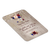Radiant Blooms Mason Jar Rustic Save the Date Magnet (Rechte Seite)