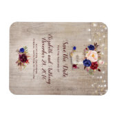 Radiant Blooms Mason Jar Rustic Save the Date Magnet (Horizontal)
