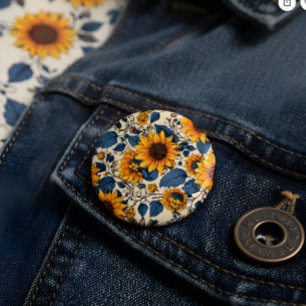Radiant Blooms: Muster für Sonnenblumen Button